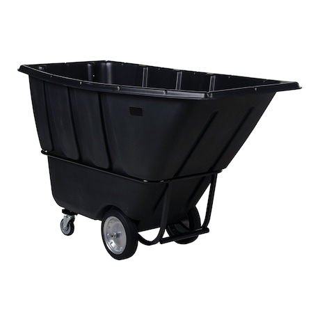 Vestil Heavy Duty Tilt Truck 1 Cubic Yard 2100 lb Black TDT-100-HD-BLACK